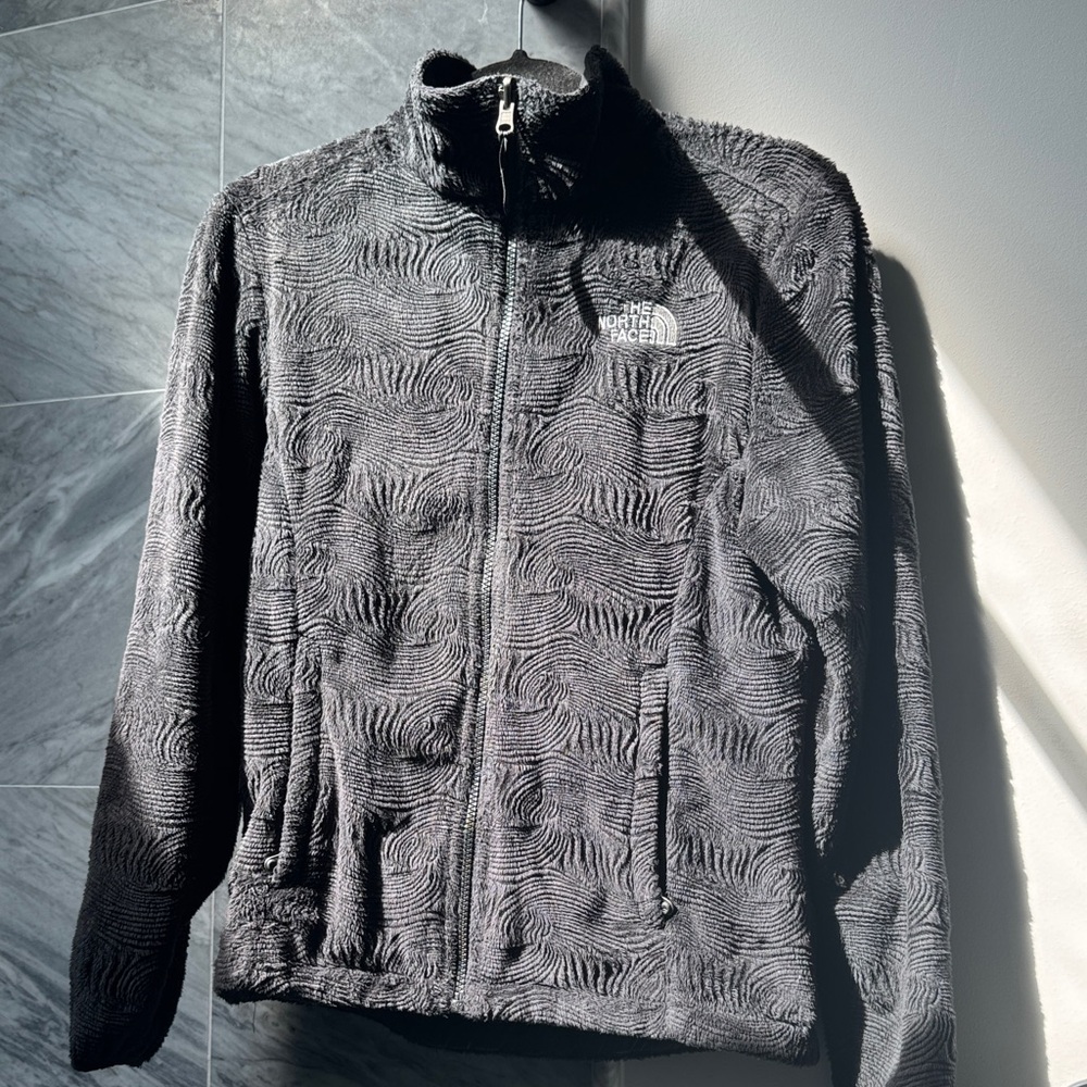 The North Face Black Textured Zip-Up Jacket